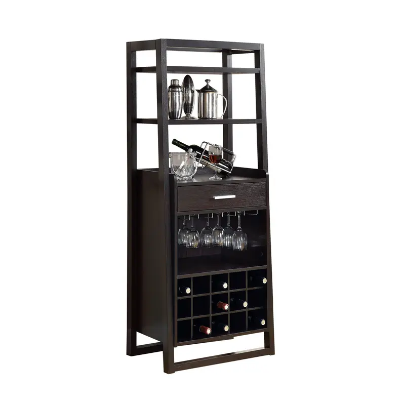 Cappuccino Particle Board Hollow Core Ladder Style Home Bar By Homeroots