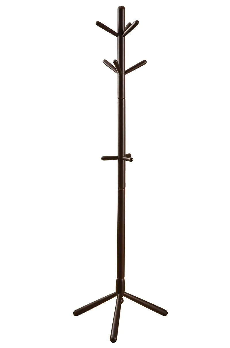 Cappuccino Solid Wood Coat Rack By Homeroots