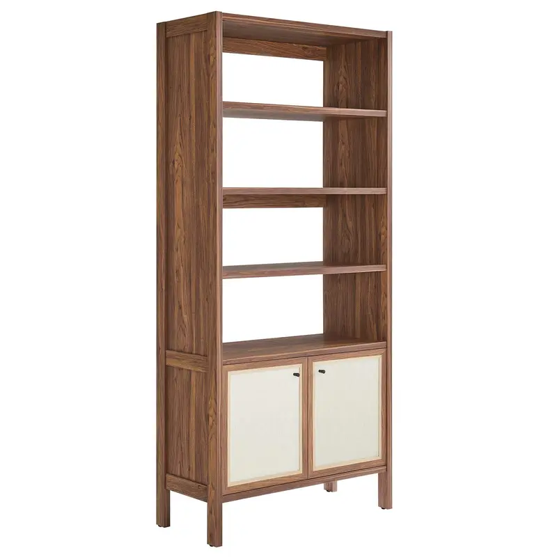 Capri 4-Shelf Wood Grain Bookcase By Modway - EEI-6619