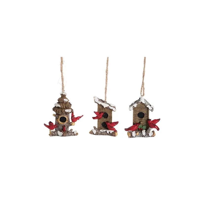 Cardinal Birdhouse Orn, A/3