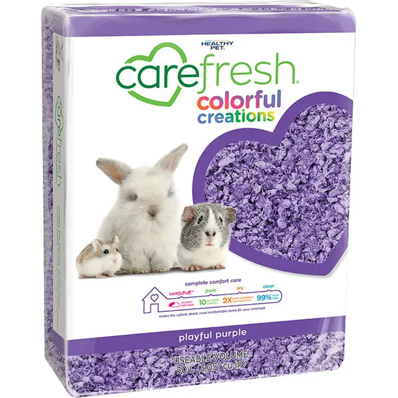 Carefresh Small Pet Bedding 50 L – Natural Odor-Control Paper Bedding for Rabbits, Guinea Pigs, Hamsters & Gerbils