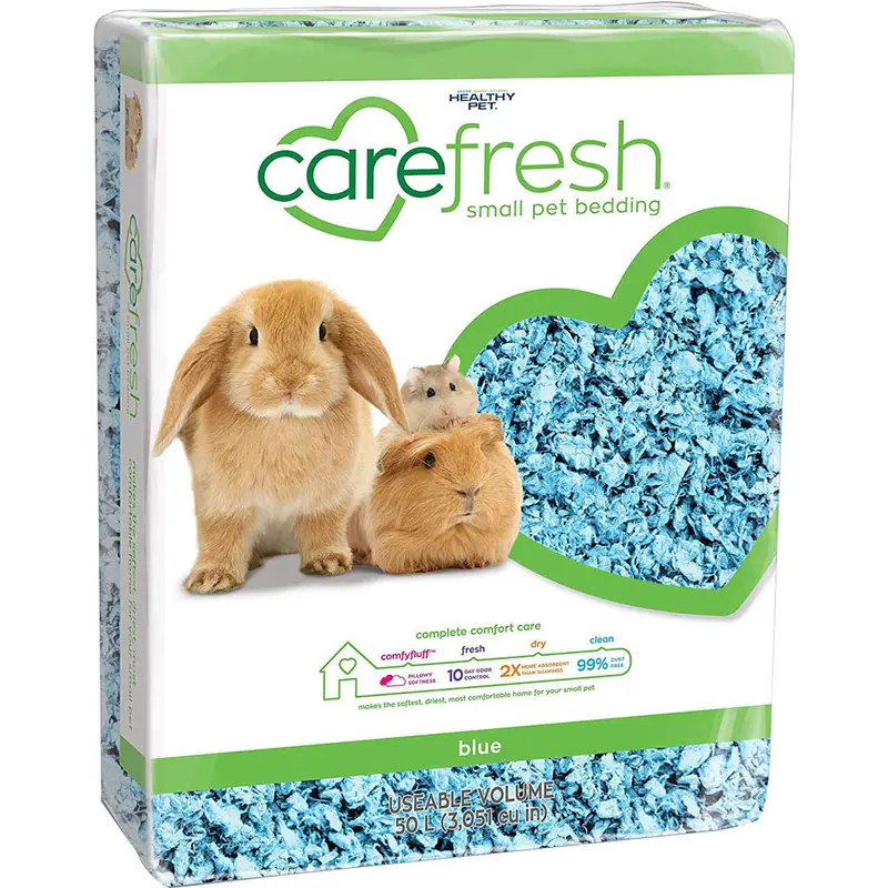 Carefresh Small Pet Bedding Blue 50 L | Odor-Control, Biodegradable Bedding for Hamsters, Guinea Pigs & Rabbits