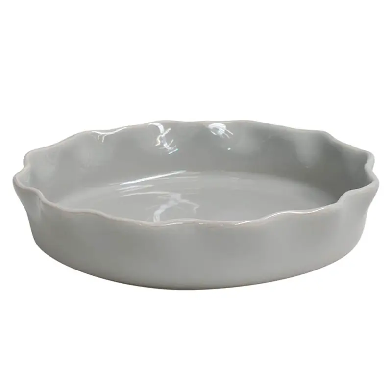 CASAFINA RUFFLED PIE DISH - GRAY