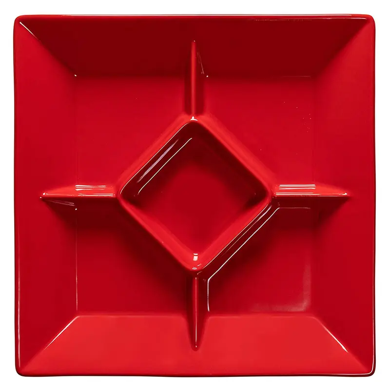 CASAFINA SQUARE APPETIZER TRAY - RED
