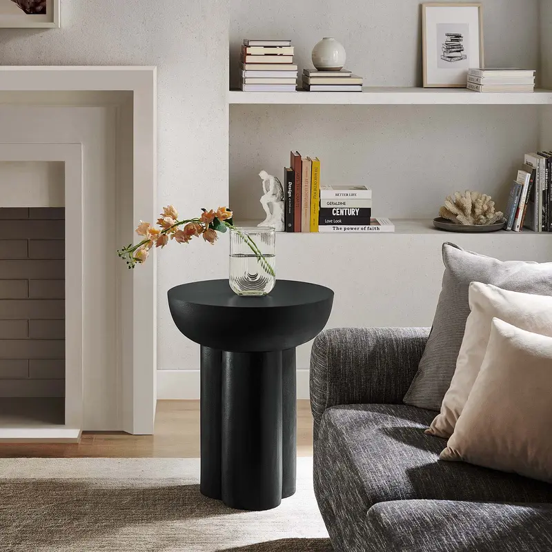 Caspian Round Concrete Side Table By Modway - EEI-6761