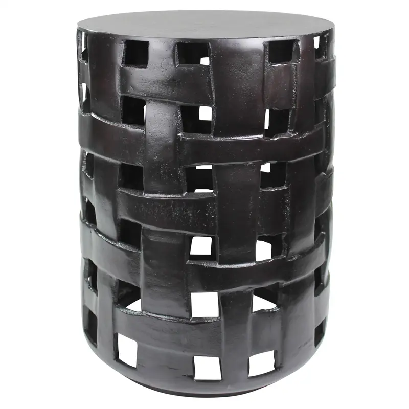 Cast Aluminum Woven Side Table By Homeroots