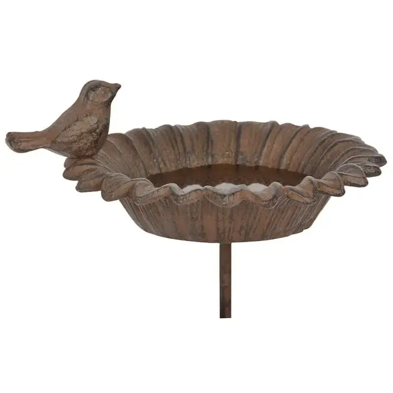 Cast Iron Bird Bath on Stake