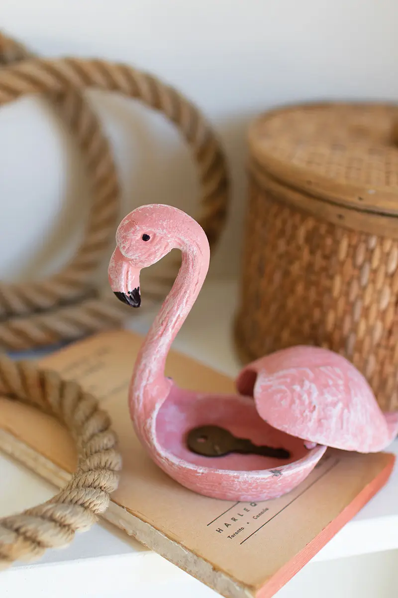 Cast Iron Flamingo Hide-A Key (Min 4) By Kalalou