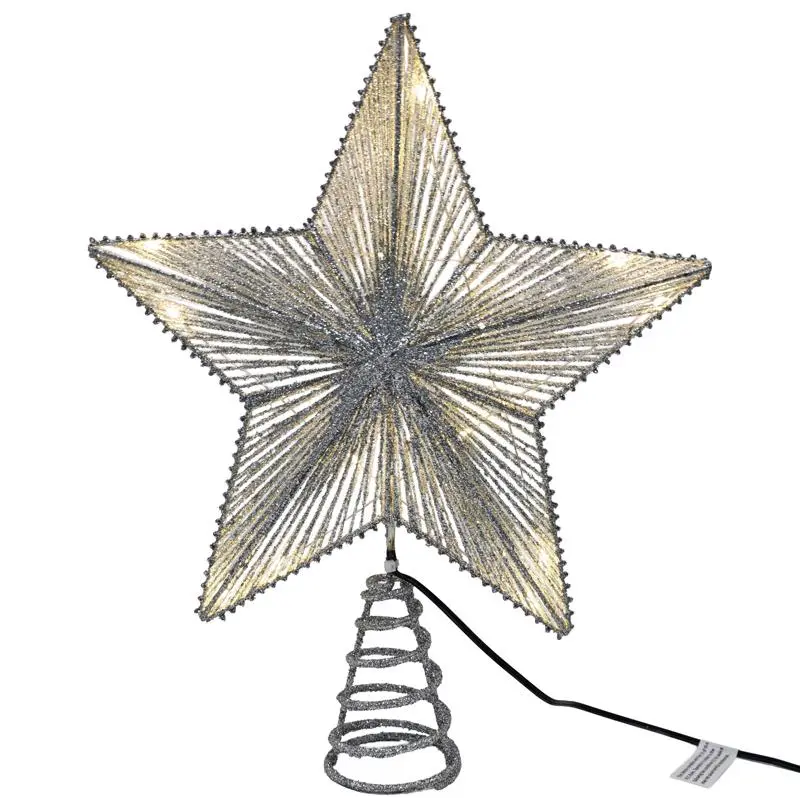 Celebrations LED Warm White Star Tree Topper 14 in. (Pack of 6)
