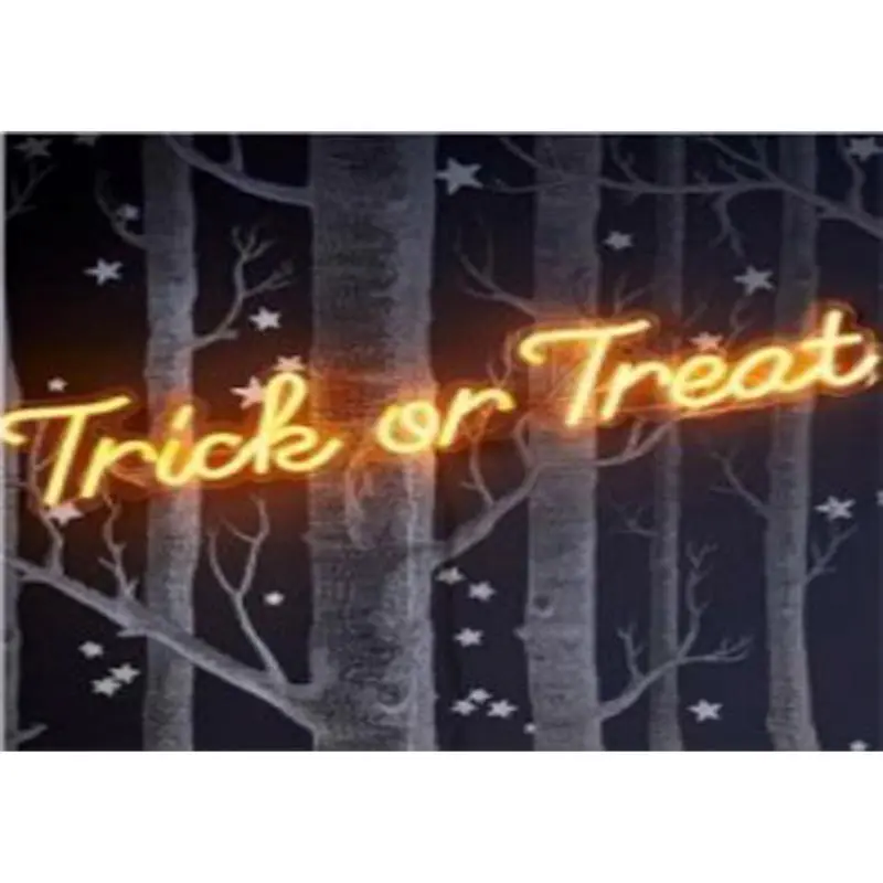 Celebrations Orange 4 in. LED Prelit Trick or Treat Wall Decor