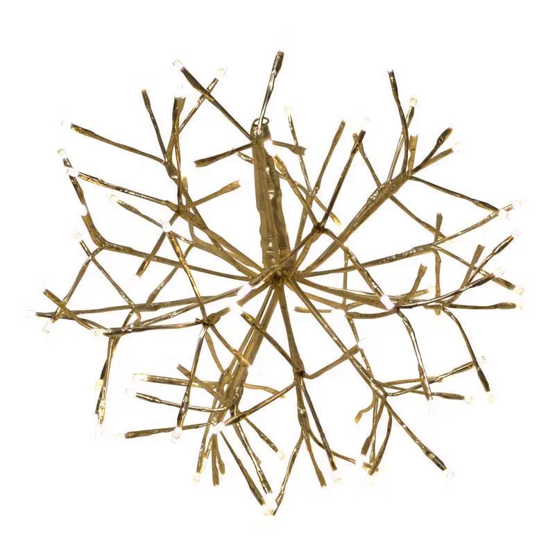 Celebrations Platinum LED Warm White Shimmer Sphere 16 in. Hanging Decor - Open Box
