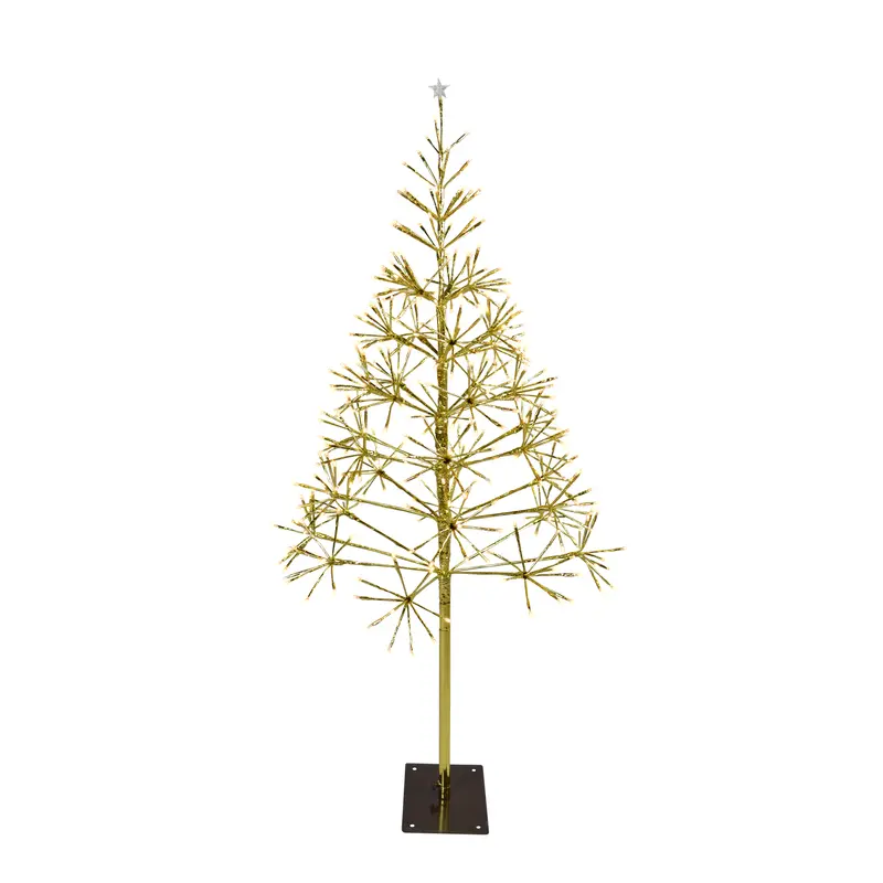 Celebrations Platinum LED Warm White Shimmering Tree 4.5 ft. Pathway Decor - Open Box