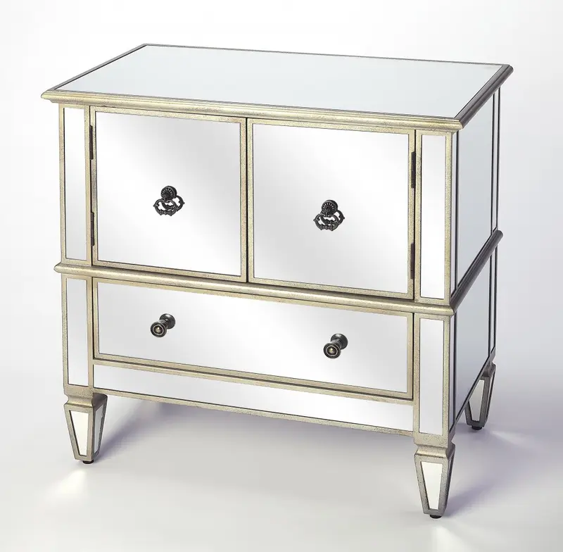 Celeste Mirrored Console Cabinet By Homeroots