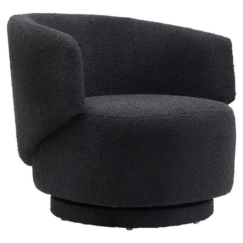 Celestia Boucle Fabric Fabric and Wood Swivel Chair By Modway - EEI-6357