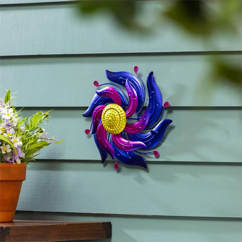 Celestial Swirl Purple Wall Spinner 13"D