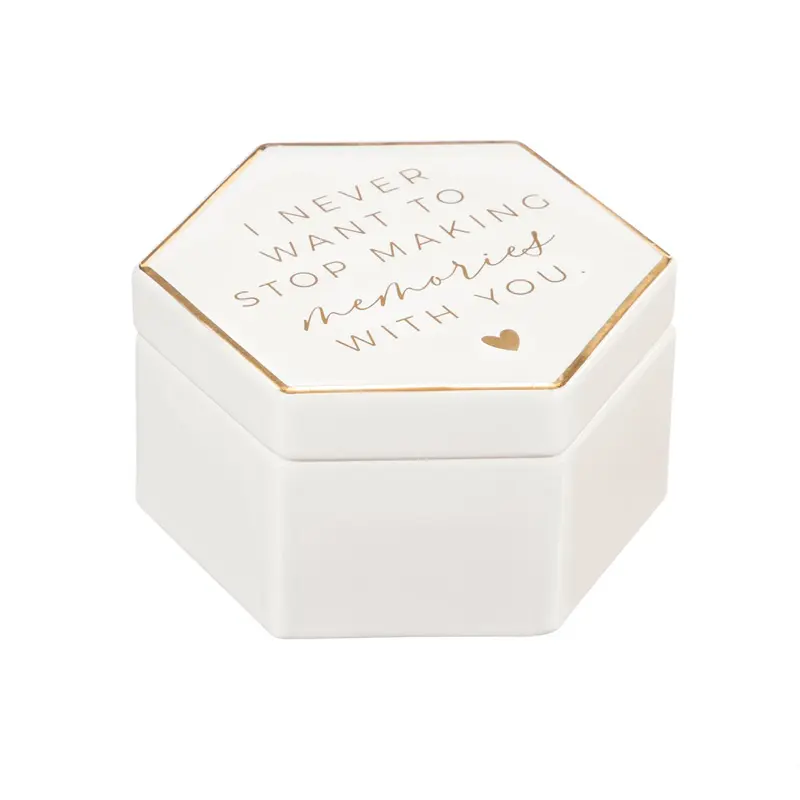 Ceramic Keepsake Box, I never want to stop making memories with you,3ksb001