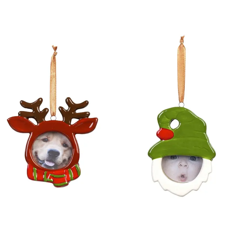 Ceramic Picture Frame Ornament, 2 Asst