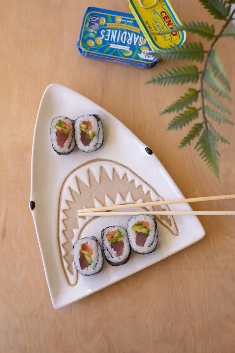 Ceramic Shark Platter (Min 2) By Kalalou