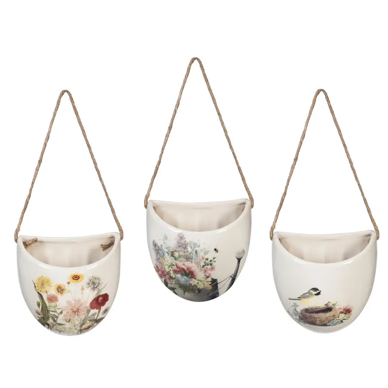 Ceramic Wall Planter, 3 Asst