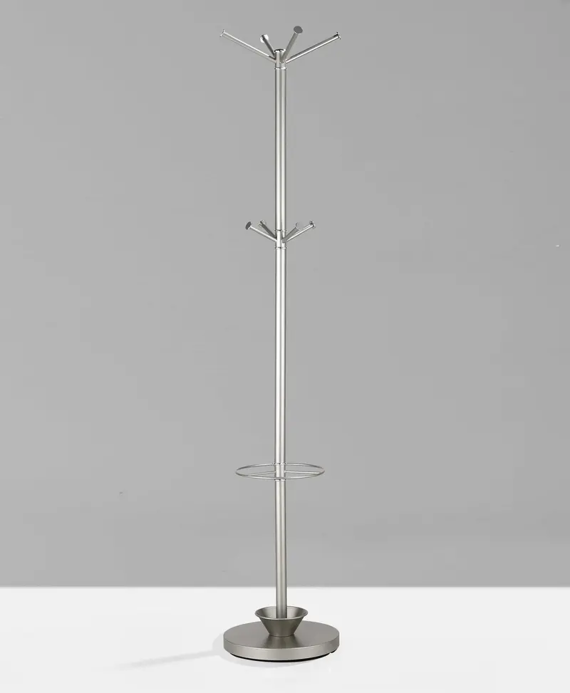 Champagne Powder Coated Steel Umbrella Stand Coat Rack By Homeroots
