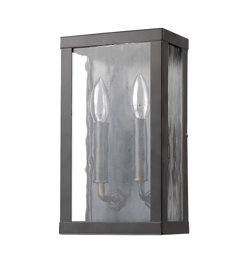Charleston 2-Light Oil-Rubbed Bronze Shadowbox Wall Light (Small) By Homeroots