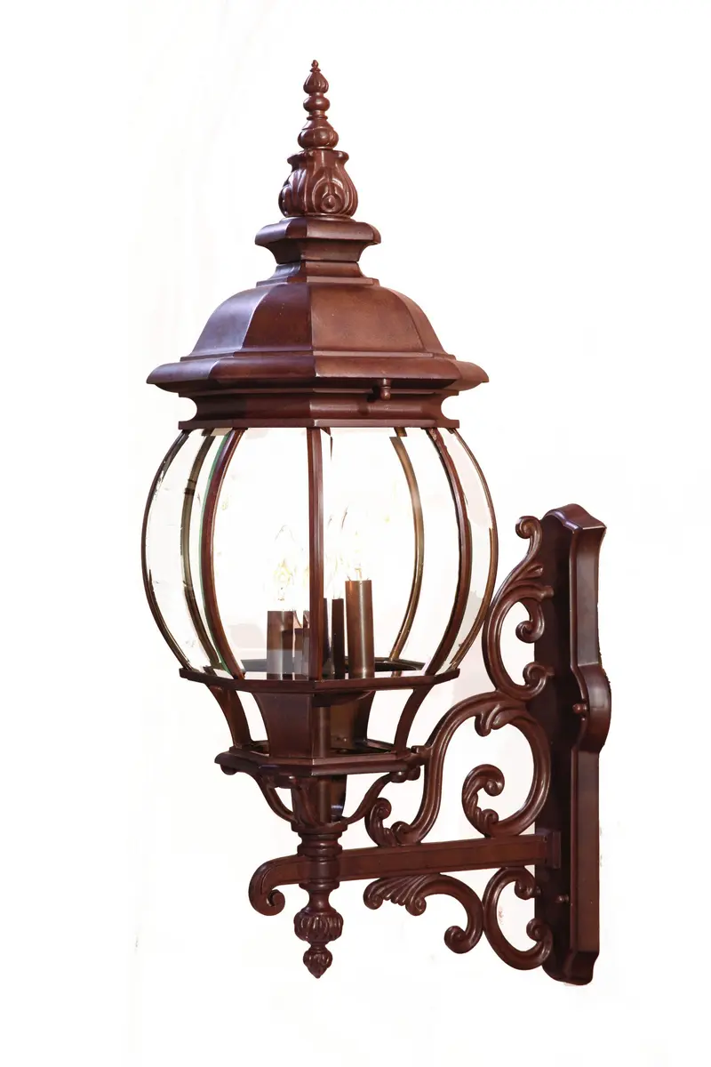 Chateau 4-Light Burled Walnut Wall Light By Homeroots