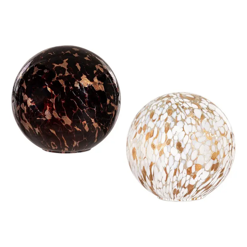 Cheetah LED Art Glass Gazing Ball, 8"