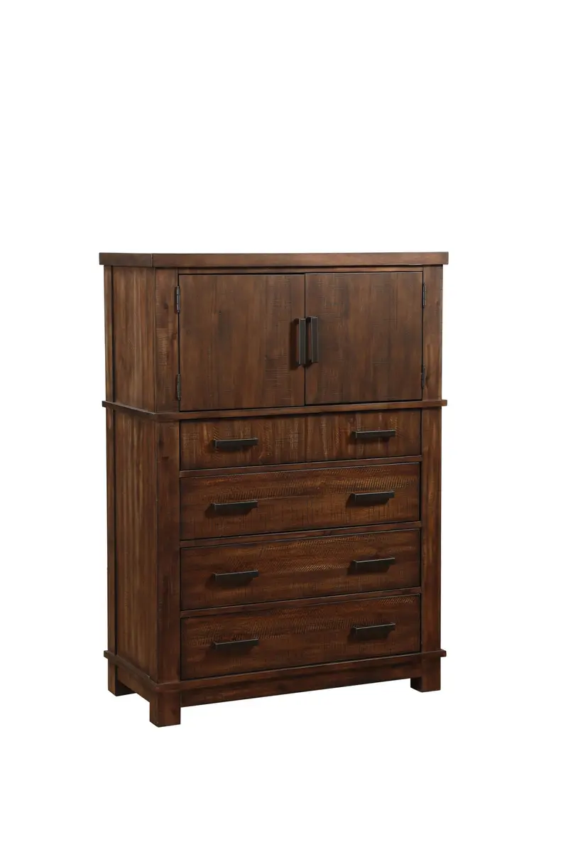 Cherry Oak Wood Chest By Homeroots - 347158
