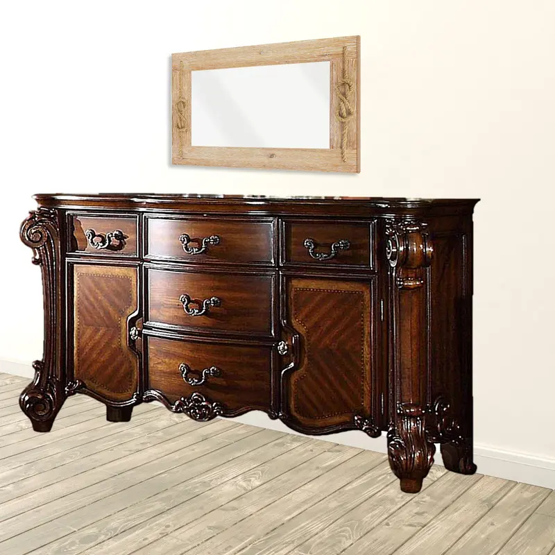 Cherry Wood Dresser By Homeroots - 374249