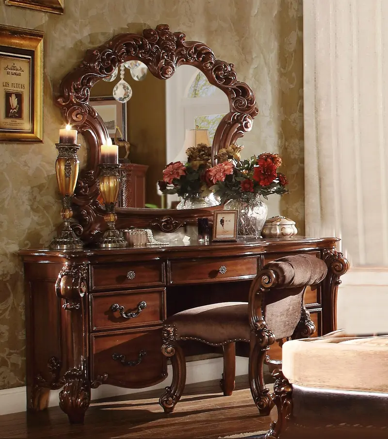 Cherry Wood Mirror By Homeroots