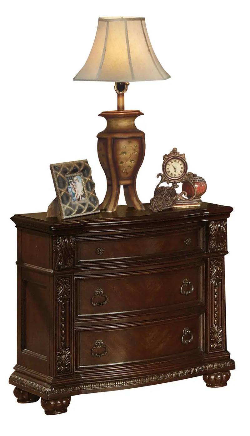 Cherry Wood Nightstand No Marble Top By Homeroots