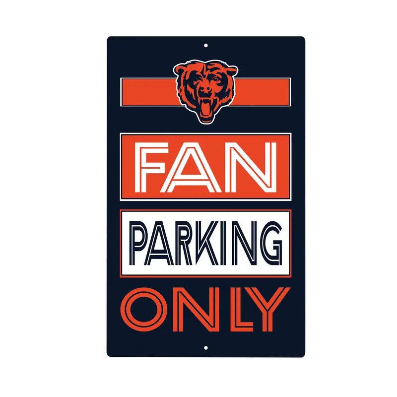 Chicago Bears Fan Parking USA Metal Wall Sign, 7.5" x 11.5"