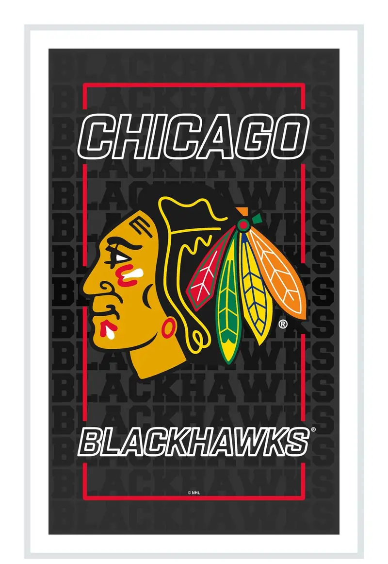 Chicago Blackhawks Hockey Rectangle Neolite LED Decor