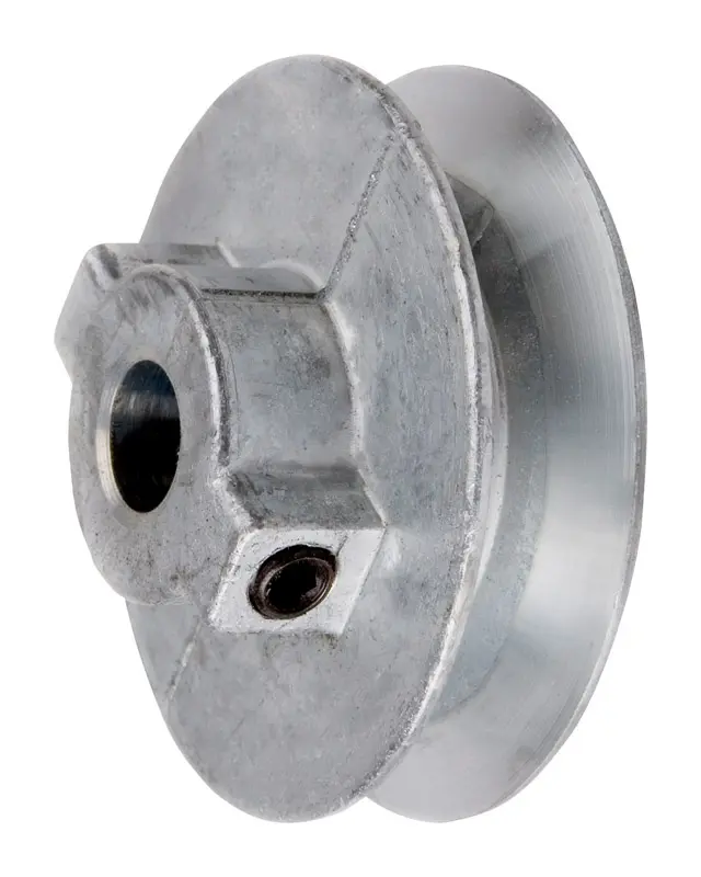 Chicago Die Casting Single V-Grooved Die Cast Zinc Pulley 2 Dia. x 1/2 Bore in. - Open Box