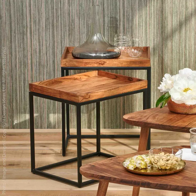 Chicago Side Table-Set/2 By Texture Designideas