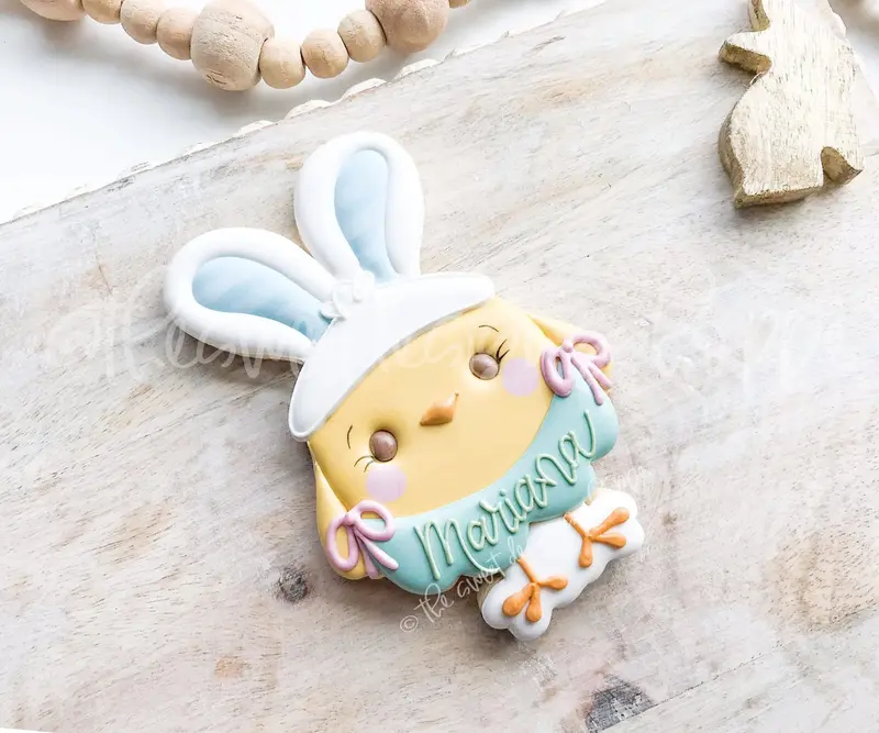 Chick with Bunting - Cookie Cutter