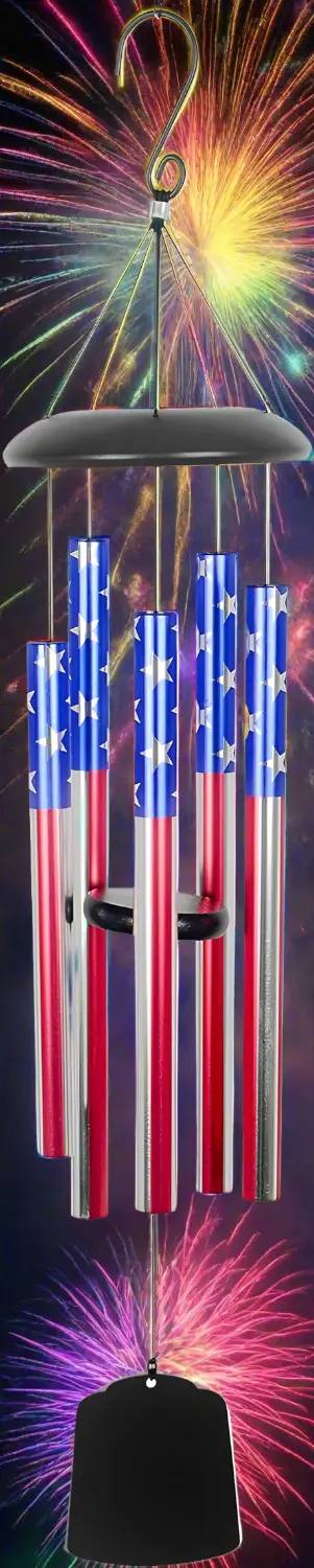 Chime Printed Tune UV Patriotic Flag SM