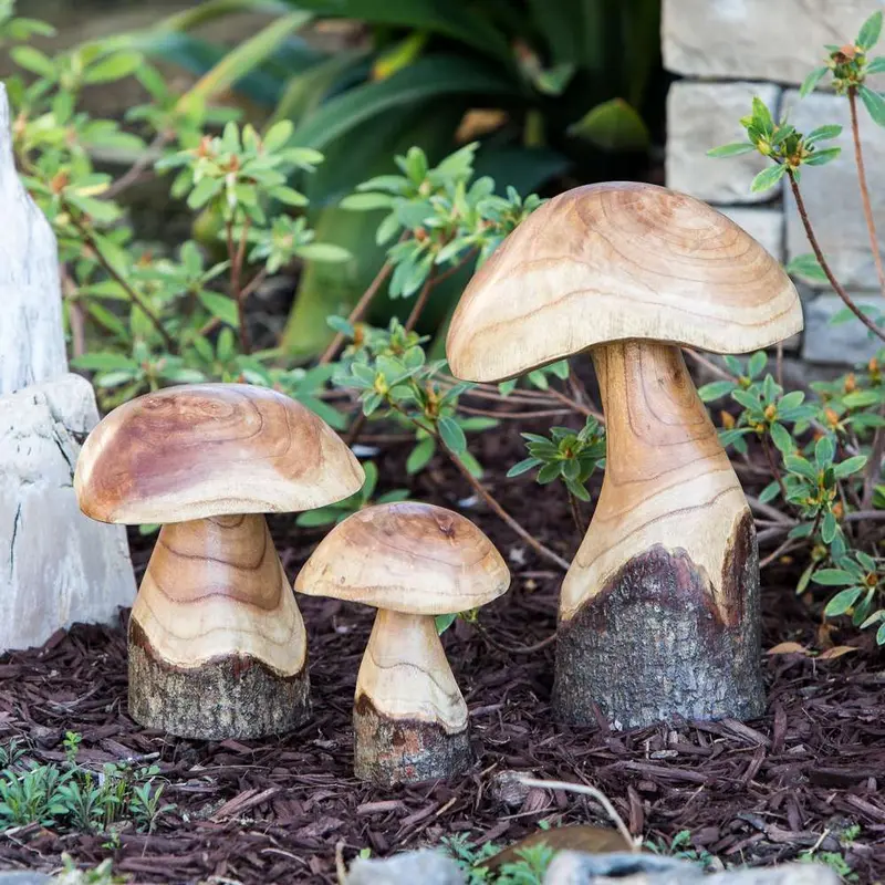 Chinaberry Mushroom Set of 4 By Garden Age Supply