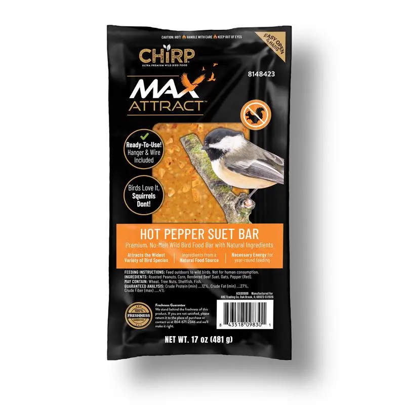 Chirp Max Attract Hot Pepper Suet 17 oz (Pack of 8)