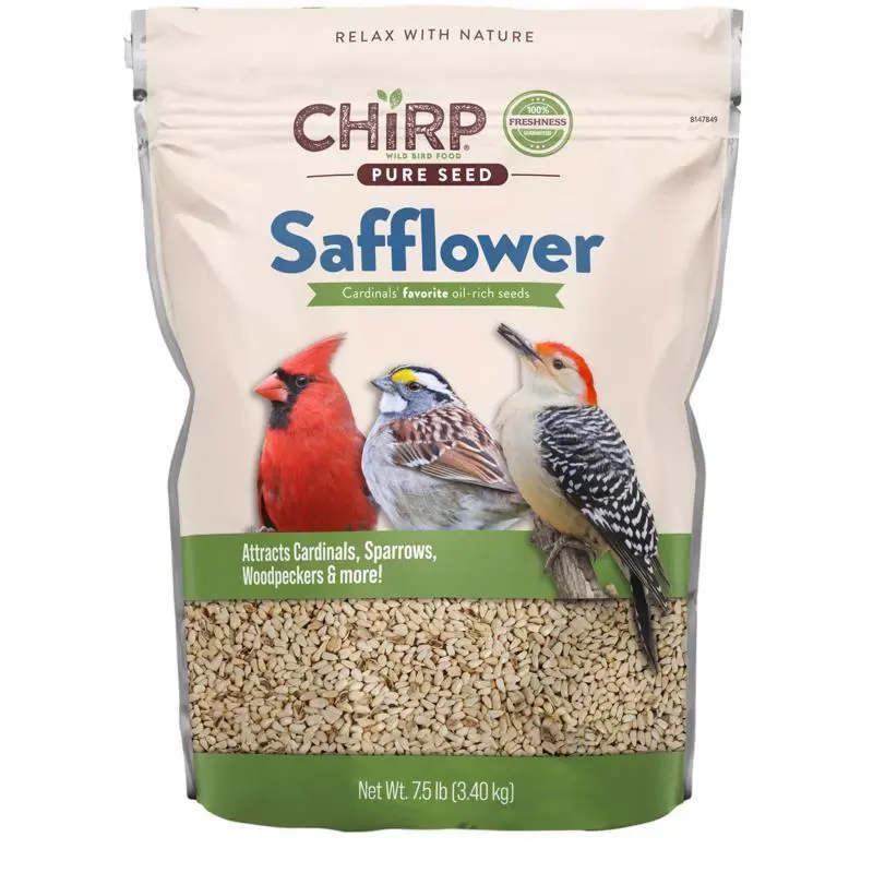 Chirp Pure Seed Safflower Wild Bird Food 7.5 lb (Pack of 4)