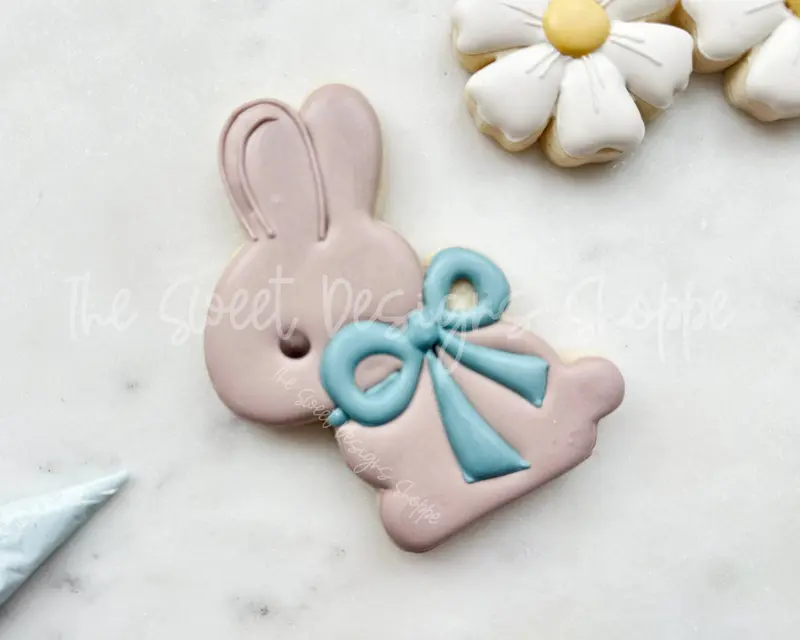 Chocolate Big Bow Bunny - Cookie Cutter