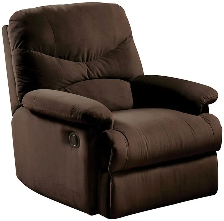 Chocolate Upholstered Motion Recliner By Homeroots