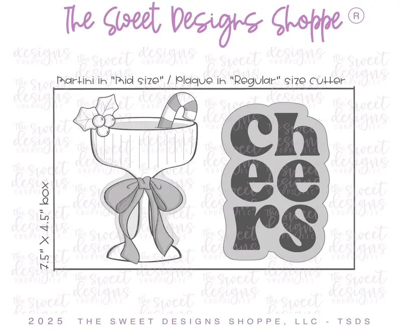 Christmas Cheers Cookie Cutter Set - Set of 2 - Cookie Cutters