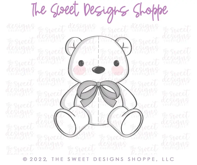 Christmas Teddy Bear - Cookie Cutter