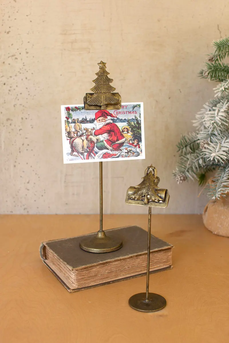 Christmas Tree Card Clips On Stands (Min 2) Set Of 2 By Kalalou