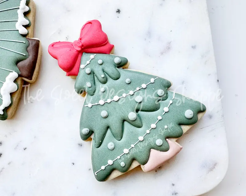 Christmas Tree with Bow v2- Cookie Cutter