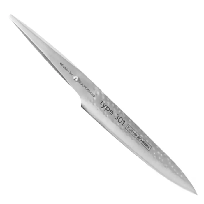 Chroma Type 301 F.A. Porsche 8'' Carving Knife Hammered Finish