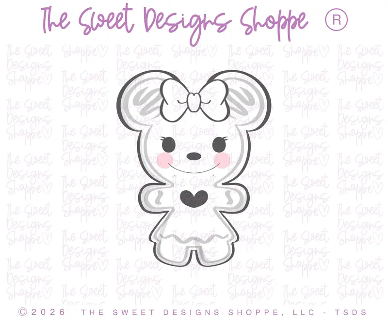 Chunky Mouse Gingergirl - Cookie Cutter