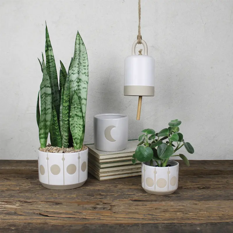 Cielo Bell, Ceramic Set Of 2 By HomArt