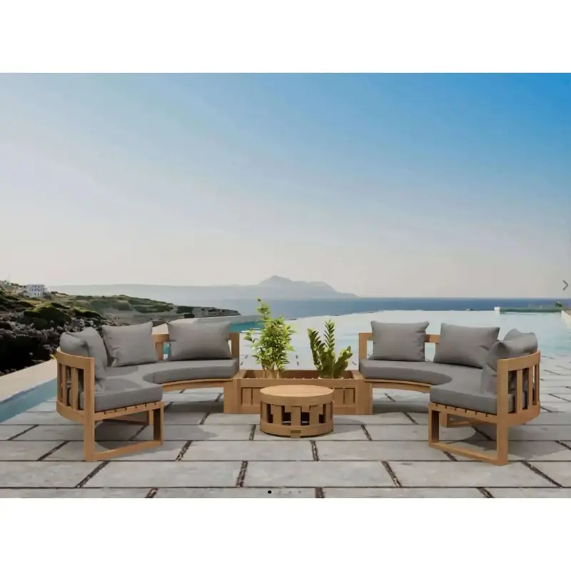 Circular Modular Deep Seating Set - SET-809 By Anderson Teak